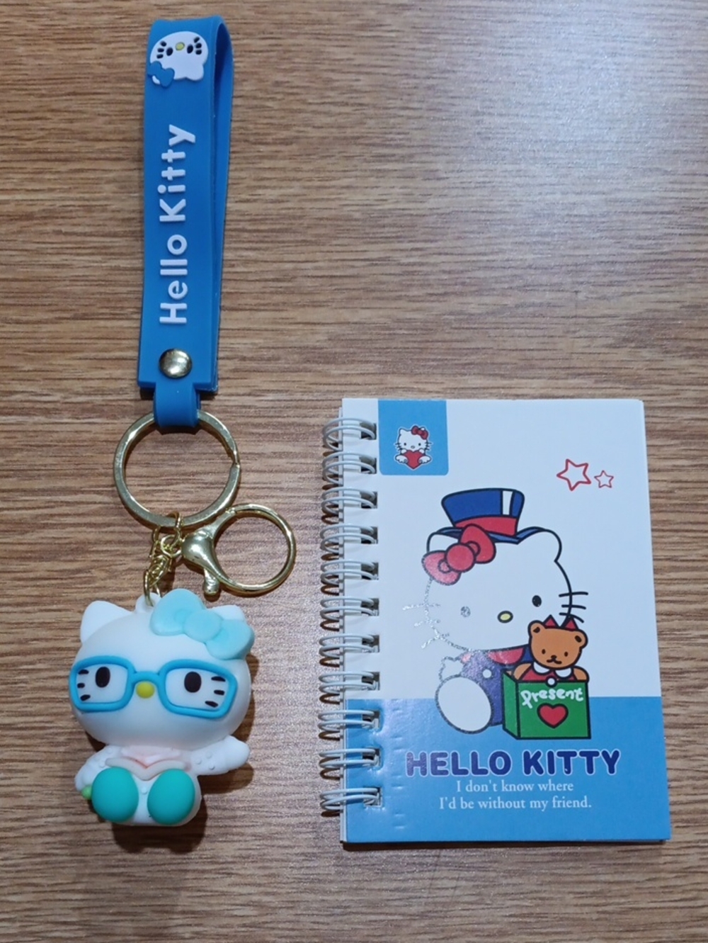 Hello Kitty Keychain And Mini Notebook Bundle